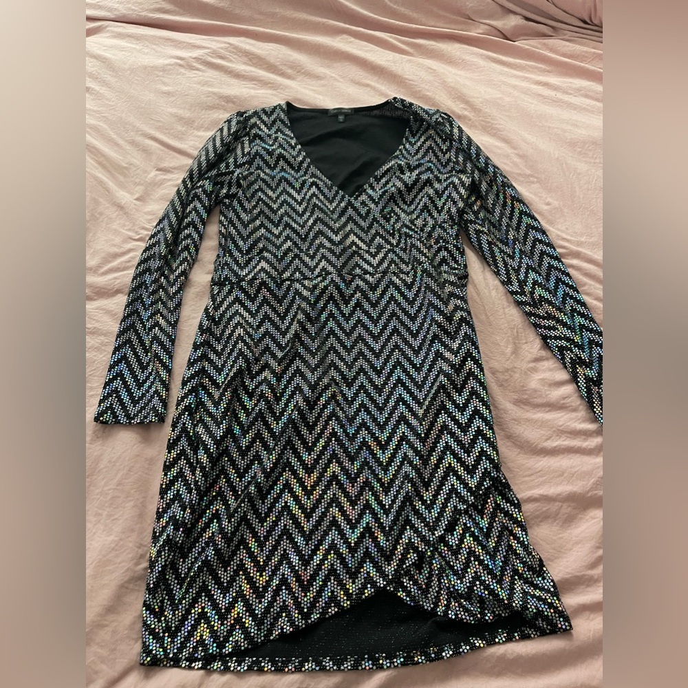 Chevron sequin minidress